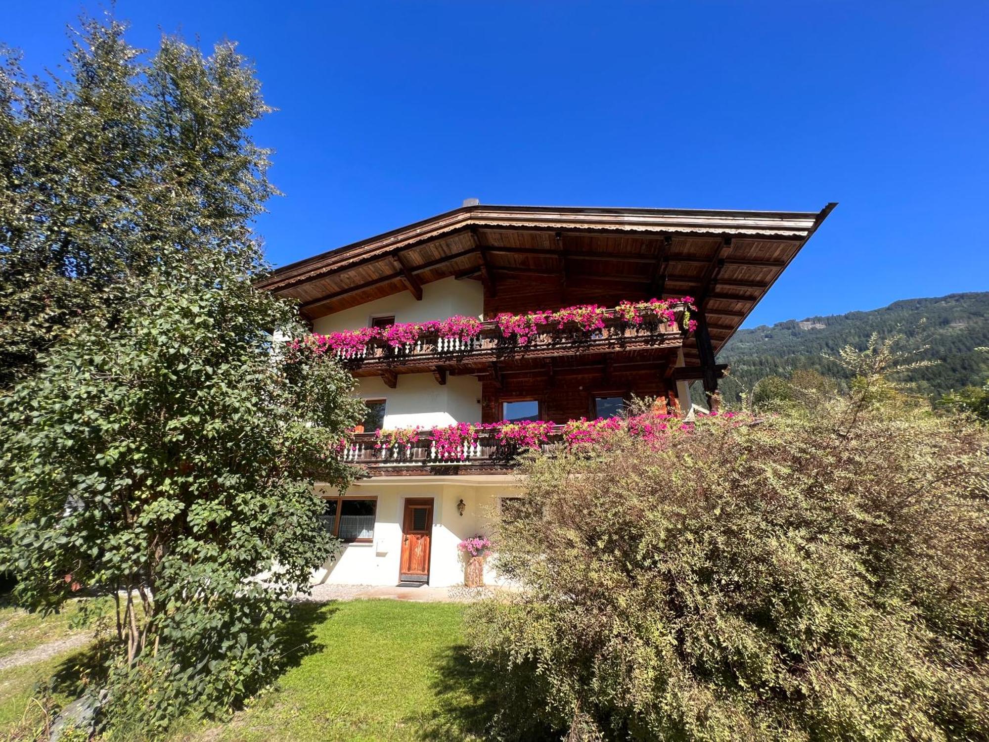 Ferienwohnung Gamsbock Panorama View Balkon, Gartensauna, Garten, Grillplatz Stumm Exterior foto